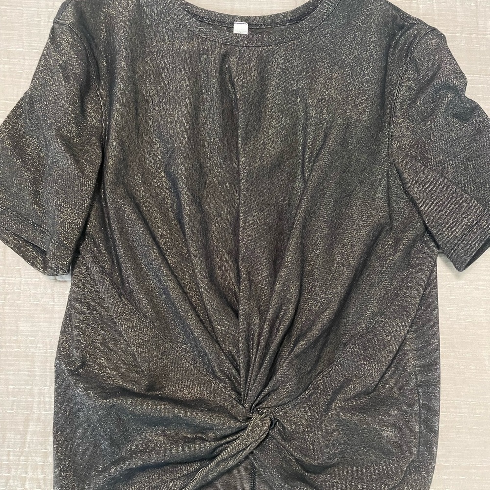 Lululemon Athletica Crescent Tee in Sparkle Black